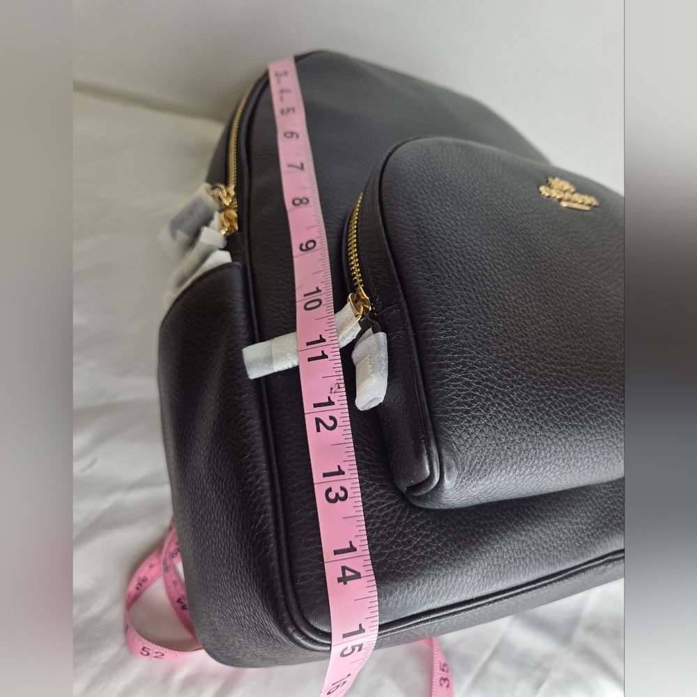NWT Coach Black Leather Court Backpack In Large - Picture 15 of 16